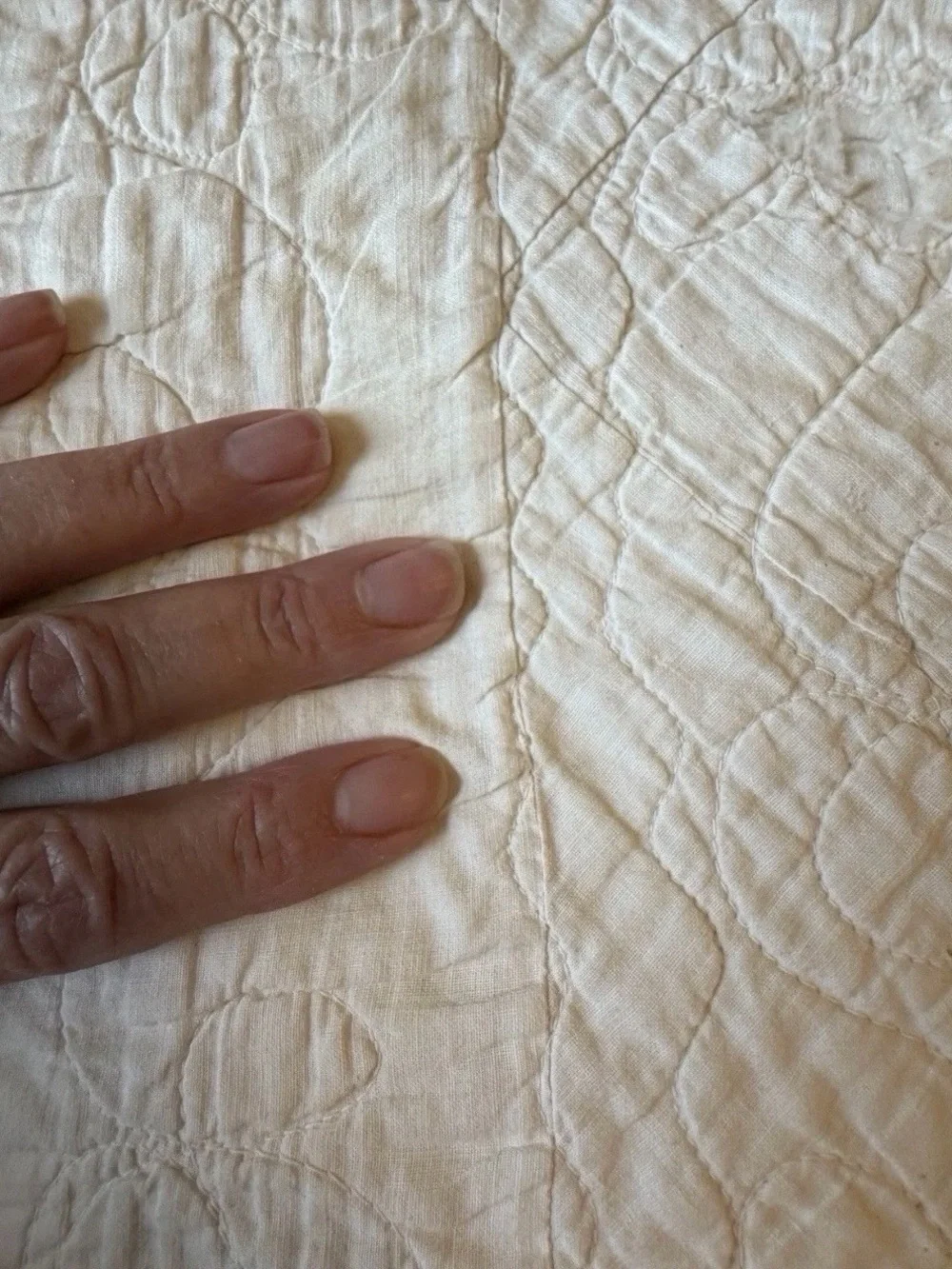 Antique 1920s Flower Basket Quilt - Cotton Feed Sack Cutter Quilt 64x90